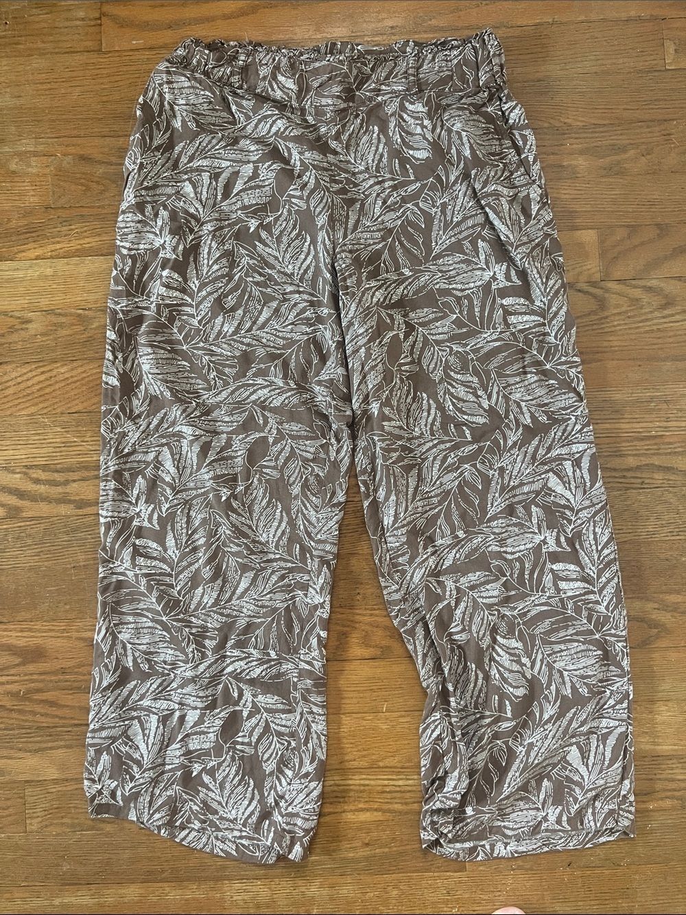 Dash Women’s comfort waist capri palazzo floral pants sz S